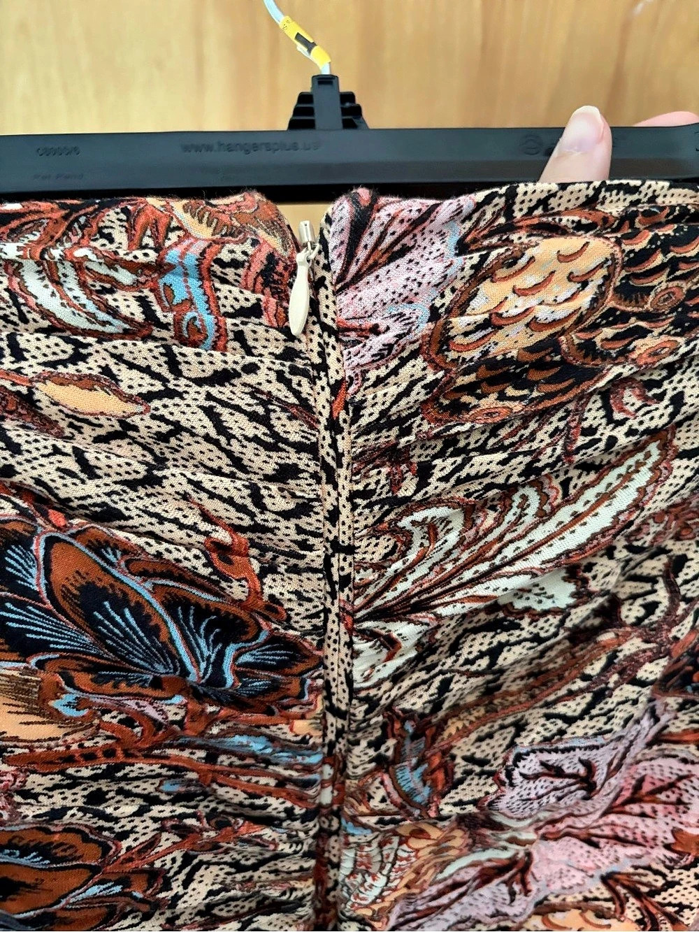Ulla Johnson Paola Jersey Skirt Paisley Cotton Maxi Brown & Pink Size 4 - Picture 5 of 7